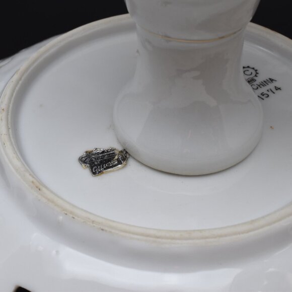 Vintage GC Fine China S1574, Pedestal Bowl with Cutouts, Fruit, Japan - Picture 6 of 7